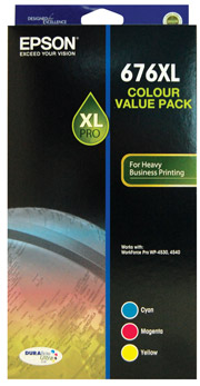 Epson 676XL - Three Colour Ink Cartridge Value Pack