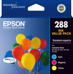 Purchase Epson 288 Std Capacity DURABrite Ultra Three Colour Ink Cartridge Pack C13T305592