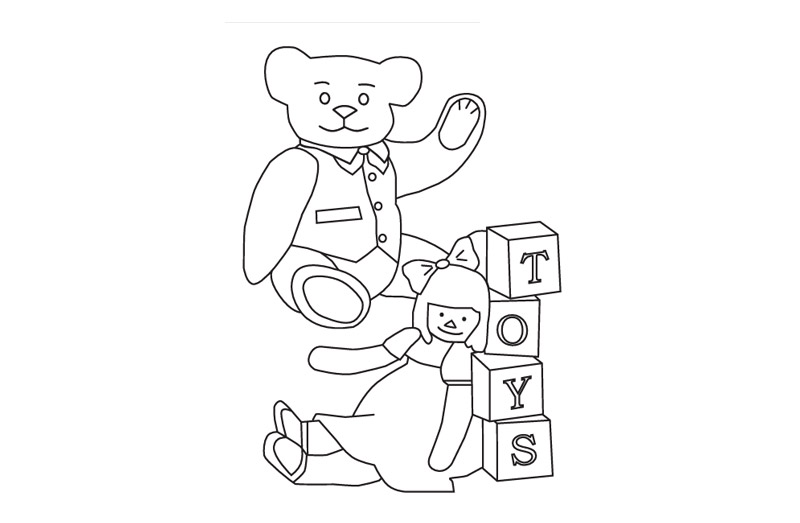 Toys Colouring Sheet