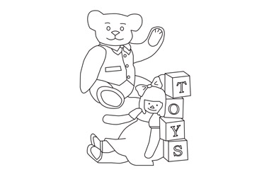 Toys Colouring Sheet