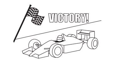 Race car Colouring Sheet