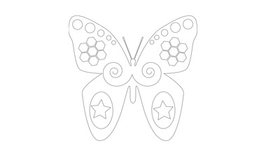 Beautiful Butterfly Colouring Sheet