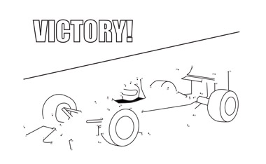 Race car Dot-to-Dot