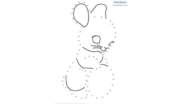 Easter Bunny with Egg Dot-to-Dot