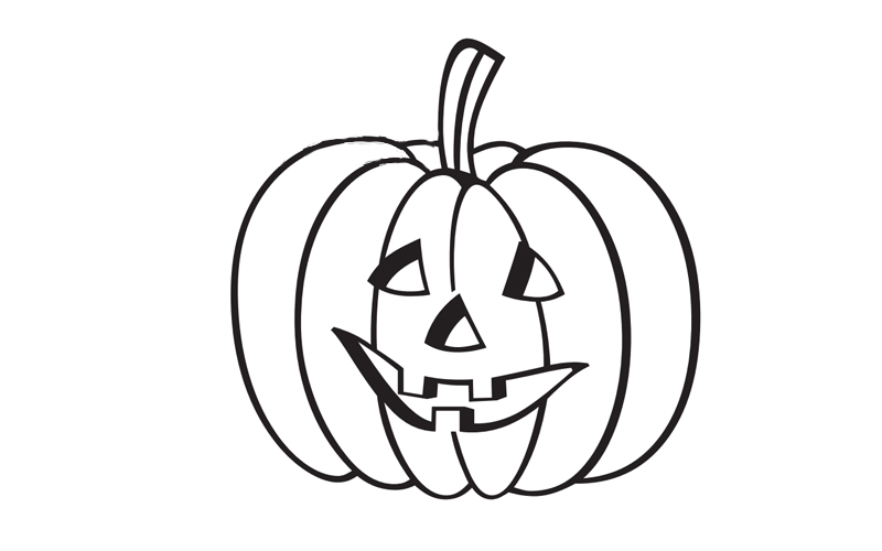 Halloween Jack-O-Lantern Colouring Sheet