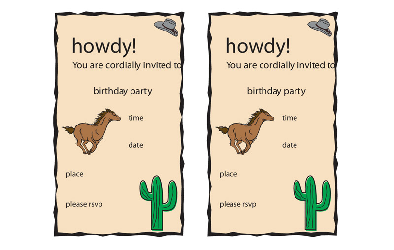 Western Birthday Invitation