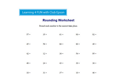 Rounding Worksheet