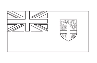 Fiji Flag Colouring Sheet
