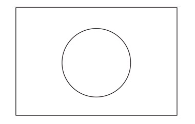 Japan Flag Colouring Sheet