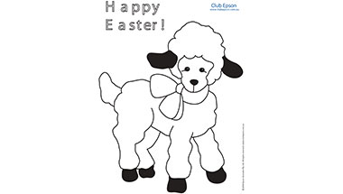 Easter Lamb Colouring Sheet