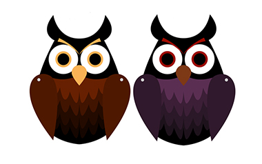 Creepy Cut-Out Owls